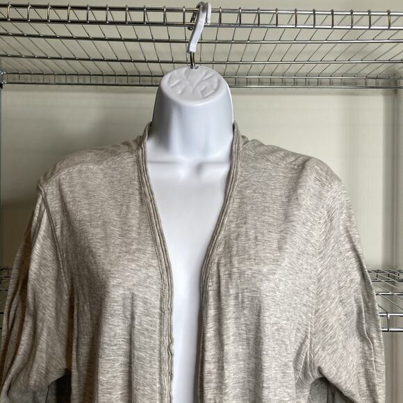 Coldwater Creek Women's Gray Open Front Cardigan Size 1X Soft Indian Cotton - Picture 8 of 11